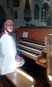 Timothy Rice at the organ of St. John's, Boldre